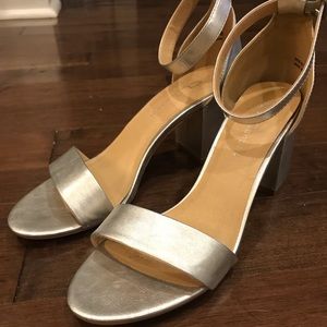 CL by Laundry Jody Sandal silver ankle strap heel